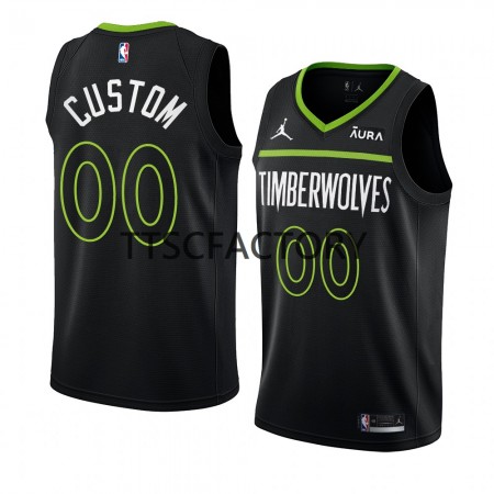 Camiseta Hombre NBA Minnesota Timberwolves Personalizadas Jordan 2022-23 Statement Edition Negro Swingman
